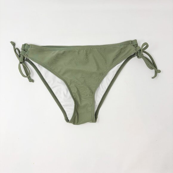 NWT Mid Rise sage olive green high neck halter tie bikini - Picture 8 of 8
